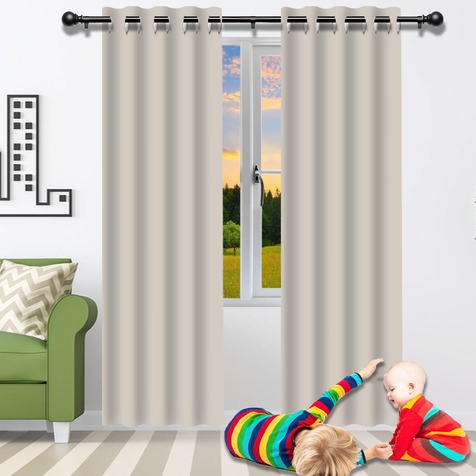 Rideau opaque doux pour salon et chambre : ambiance cosy garantie