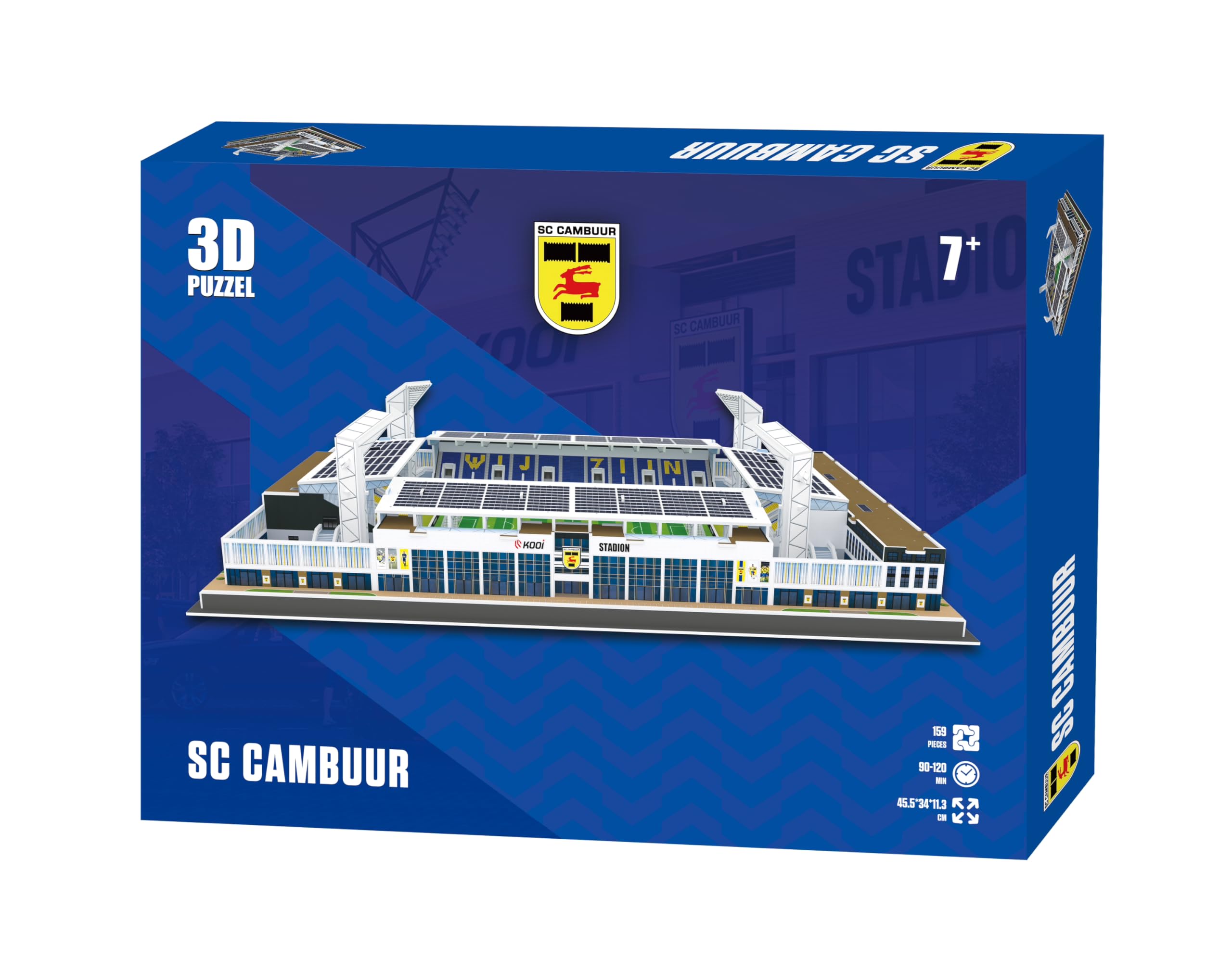 Pro-Lion 3D Jigsaw Puzzle of Kooi Stadium - 87 Pieces | Home of Cambuur| eredivisie FC Football Gifts for Age 7+ โ image 1