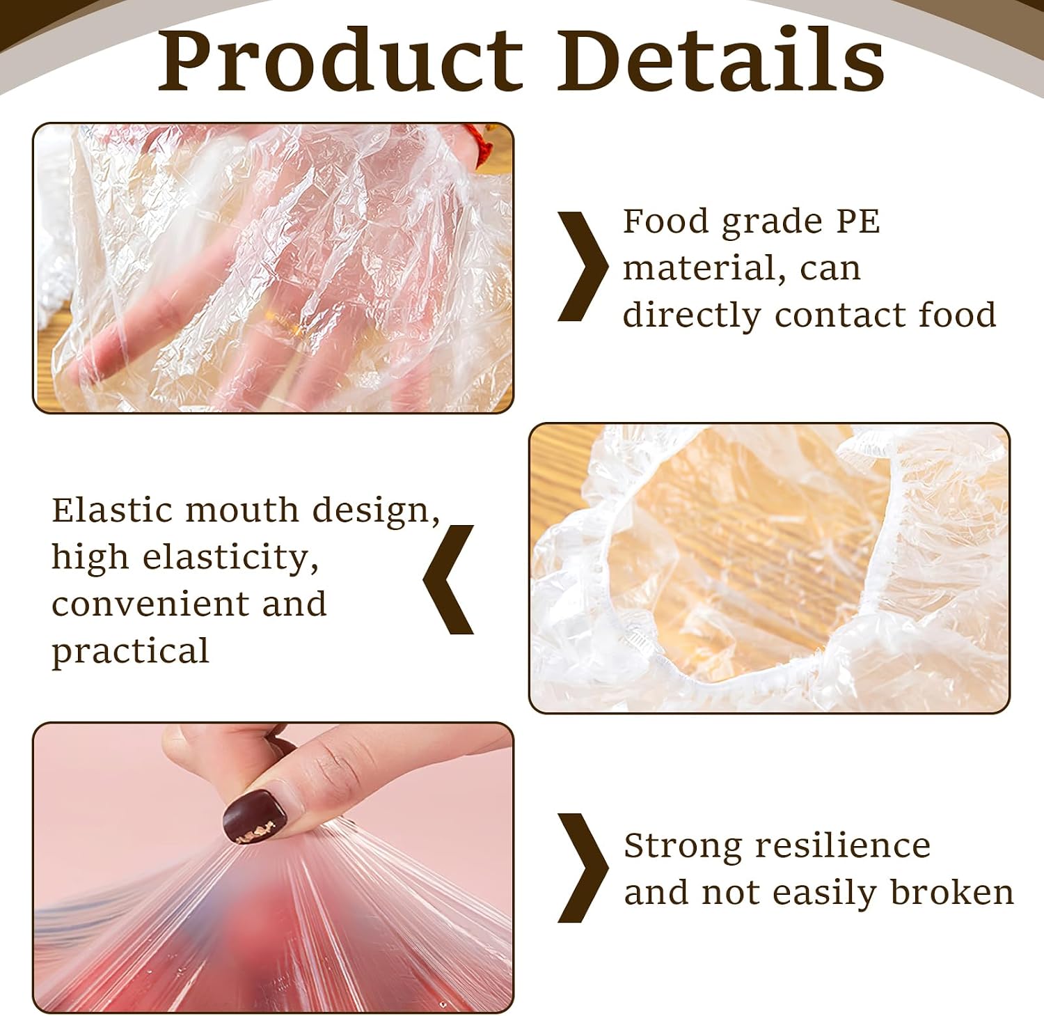 200 Pcs Bowl Covers for Bread Proofing,Elastic Plastics Food Covers Fits Bowls Up to 8 Inch,Sourdough Bread Baking Supplies,for Sourdough,Dough Rising and Kitchen Storage Keep Food Fresh