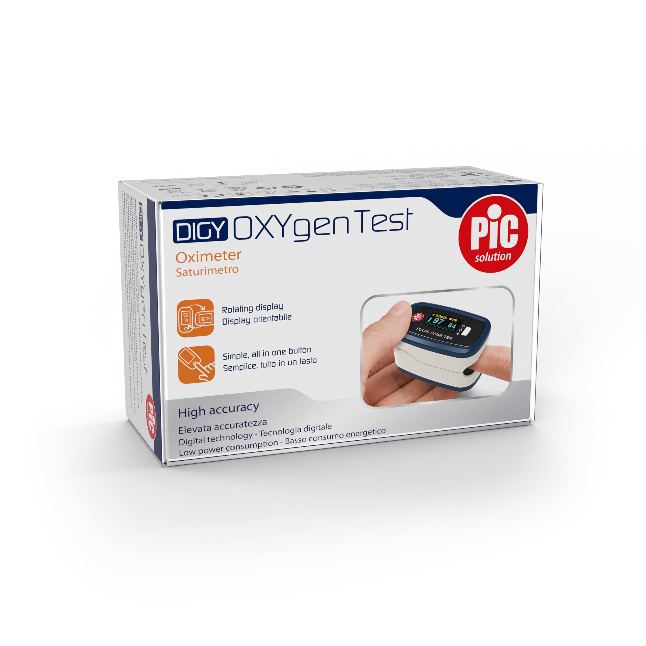 Pic Solution Saturimetro Digy Oxy Gen Test