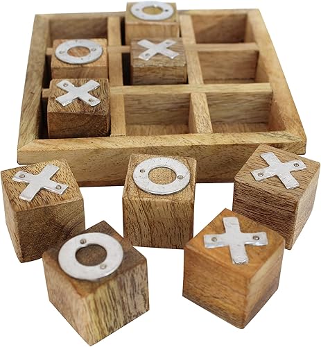 Miniatura 4 de IBLAY Juego de madera hecho a mano en Tic Tac Toe - Grandes regalos para todas las ocasiones