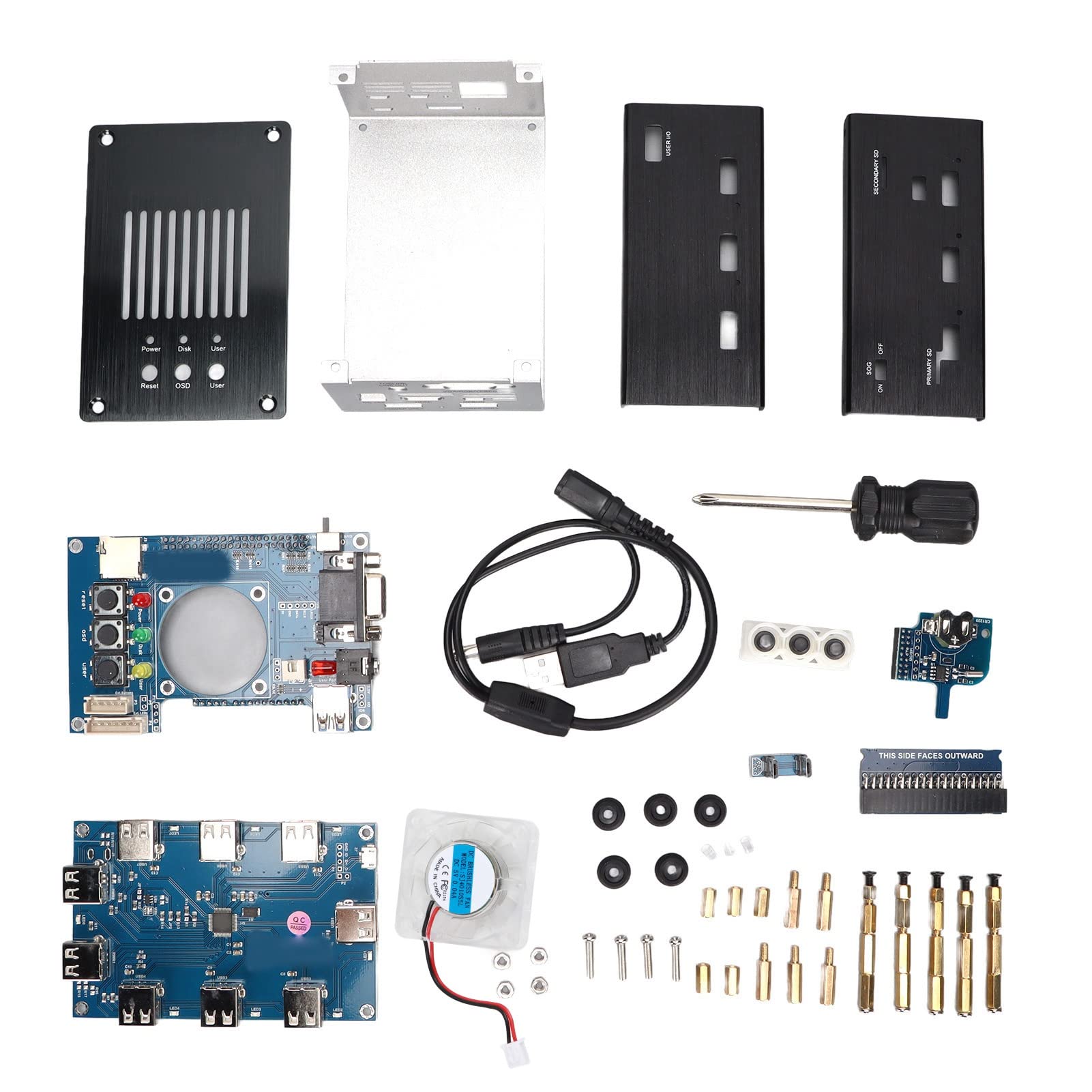 Zestaw Metalowej Obudowy FPGA do Samodzielnego Montażu, Płytka IO 32MB SDRAM, Zestaw Koncentratora USB V2.1 z obudową ze Stopu Aluminium, Idealny do Projektu Open Source Terasic DE10-Nano