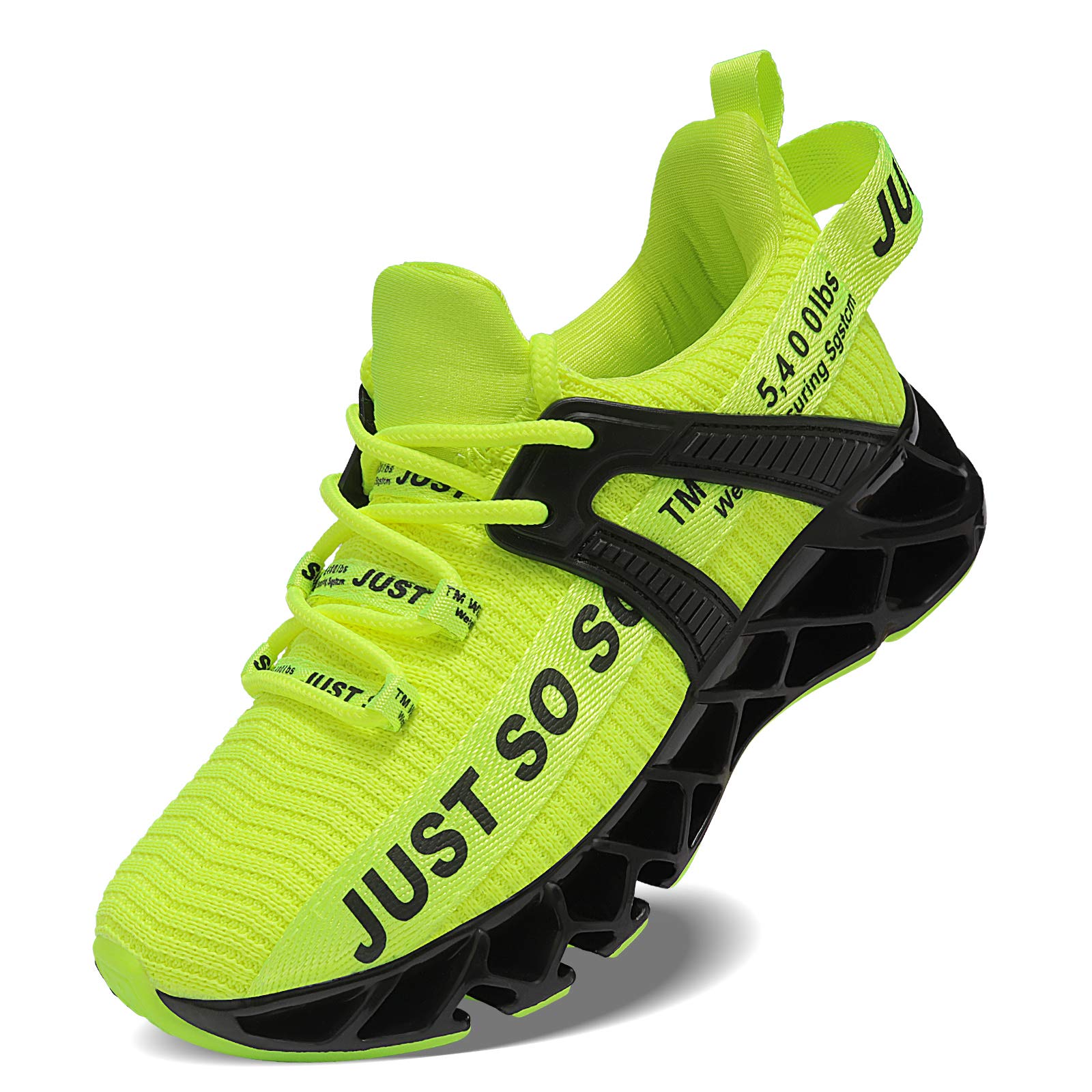 Vivay Shoes for Boys Girls Tennis Shoes Lightweight Breathable Strap Athletic Running Shoes for Little Kid Size 3 Fluorescent Green