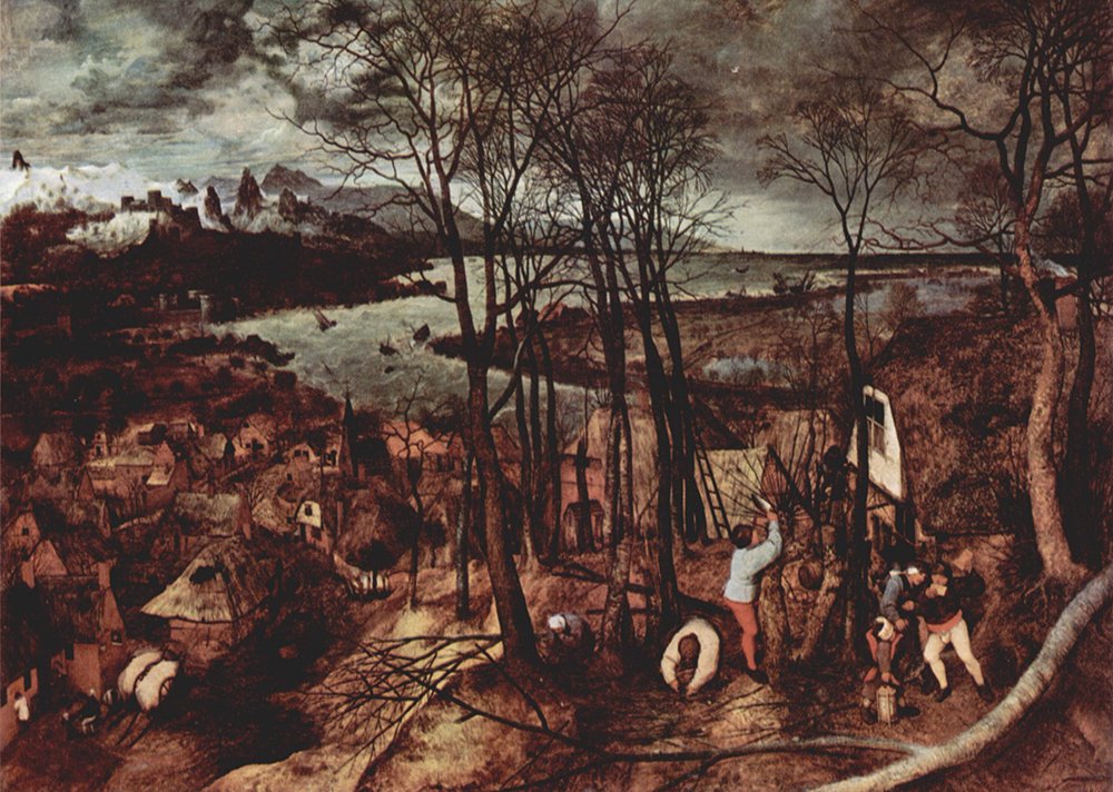 Cuadro Darkness de Pieter Bruegel el Viejo en marco marrón pequeño