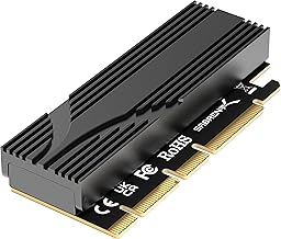 SABRENT M.2 NVMe to PCIe x16 Adapter for Gen5 SSDs PCIe 5.0, Tool-Free Add-on Card with Aluminium Heatsink (EC-TFPE)