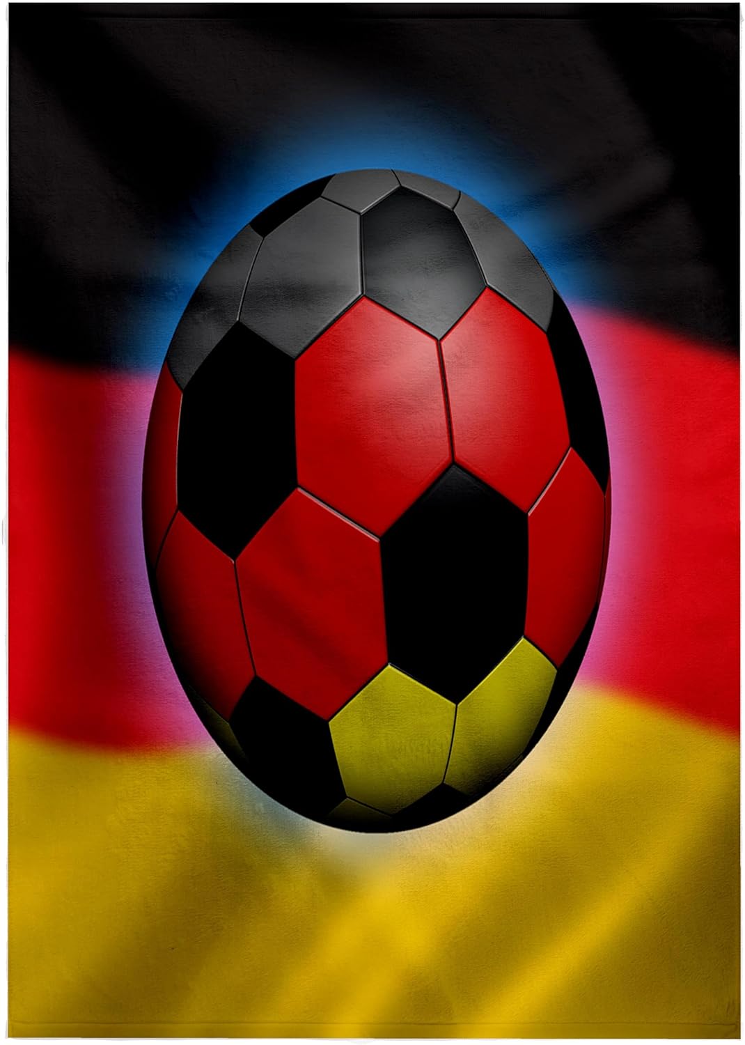 3dRose Germany Soccer Ball Concept German Flag Banner Waving National Country 22x30 Bath Hand Pool Towel
