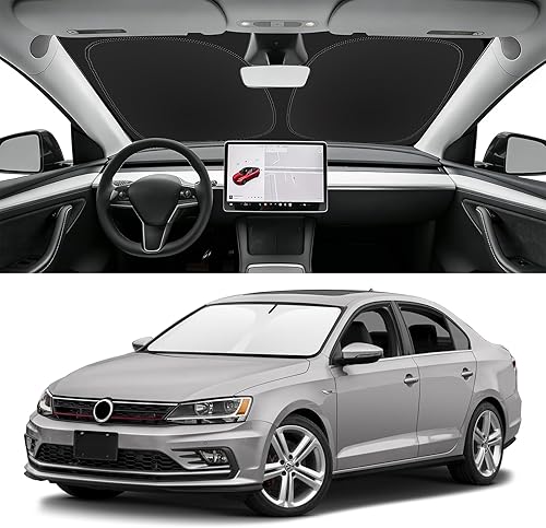 Miniatura 24 de Parasol de parabrisas de ajuste personalizado para Nissan Titan 2017-2024, bloquea los rayos UV y el calor, parasol de ventana delantera, fácil