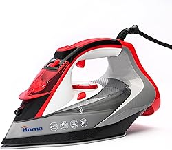 مكواة بخار 2200 واط مع قاعدة من السيراميك، تسخين لمدة 15 ثانية، رذاذ وانفجار، اوضاع التجفيف والبخار، ميزات السلامة، تحكم دقيق،