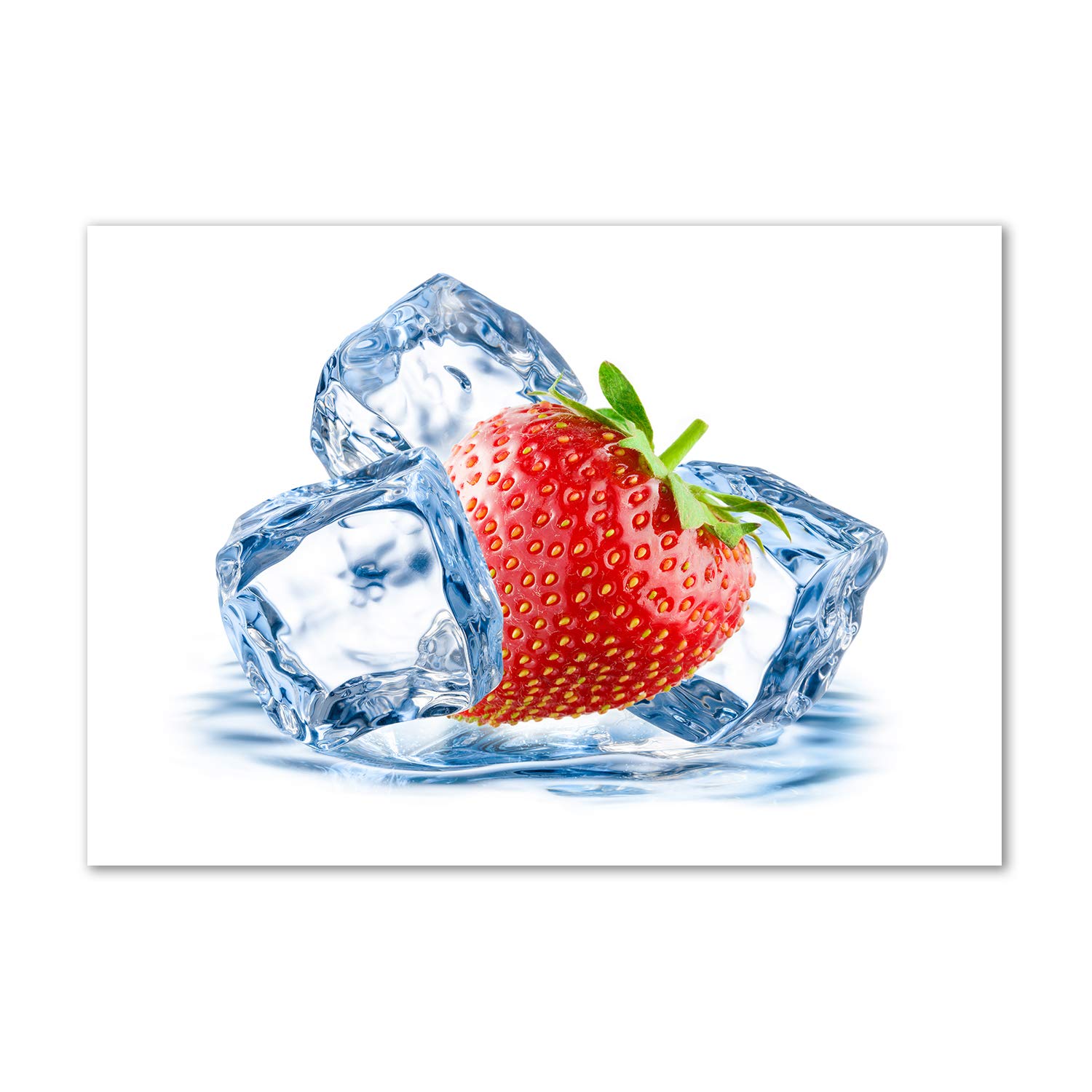 Cadre acrylique rouge fraise image plastique tableau brillant pour loft
