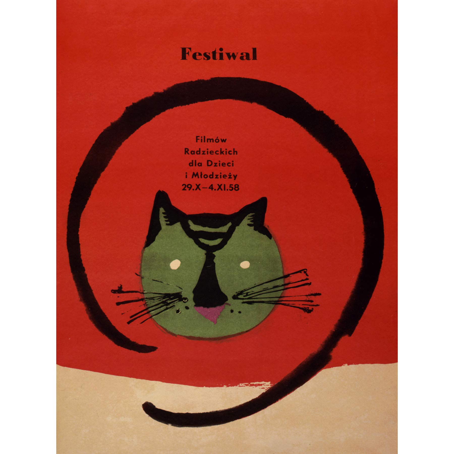 Bumblebeaver ADVERT EXHIBITION FESTIVAL FILM MOVIE CAT POLAND WARSAW ART PRINT POSTER 30X40 CM 12X16 IN ABB5939B