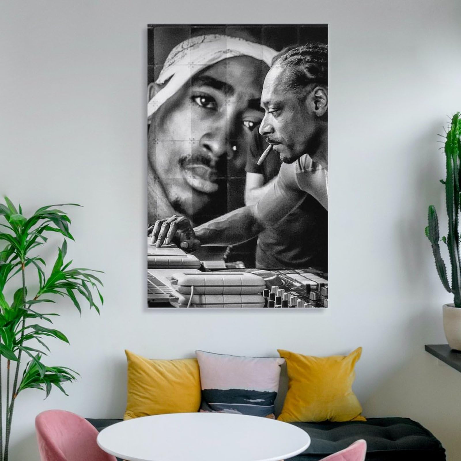 Poster su tela, motivo: cantante rap hip hop all star, stampa artistica da parete, poster decorativo moderno per la famiglia, 60 x 90 cm