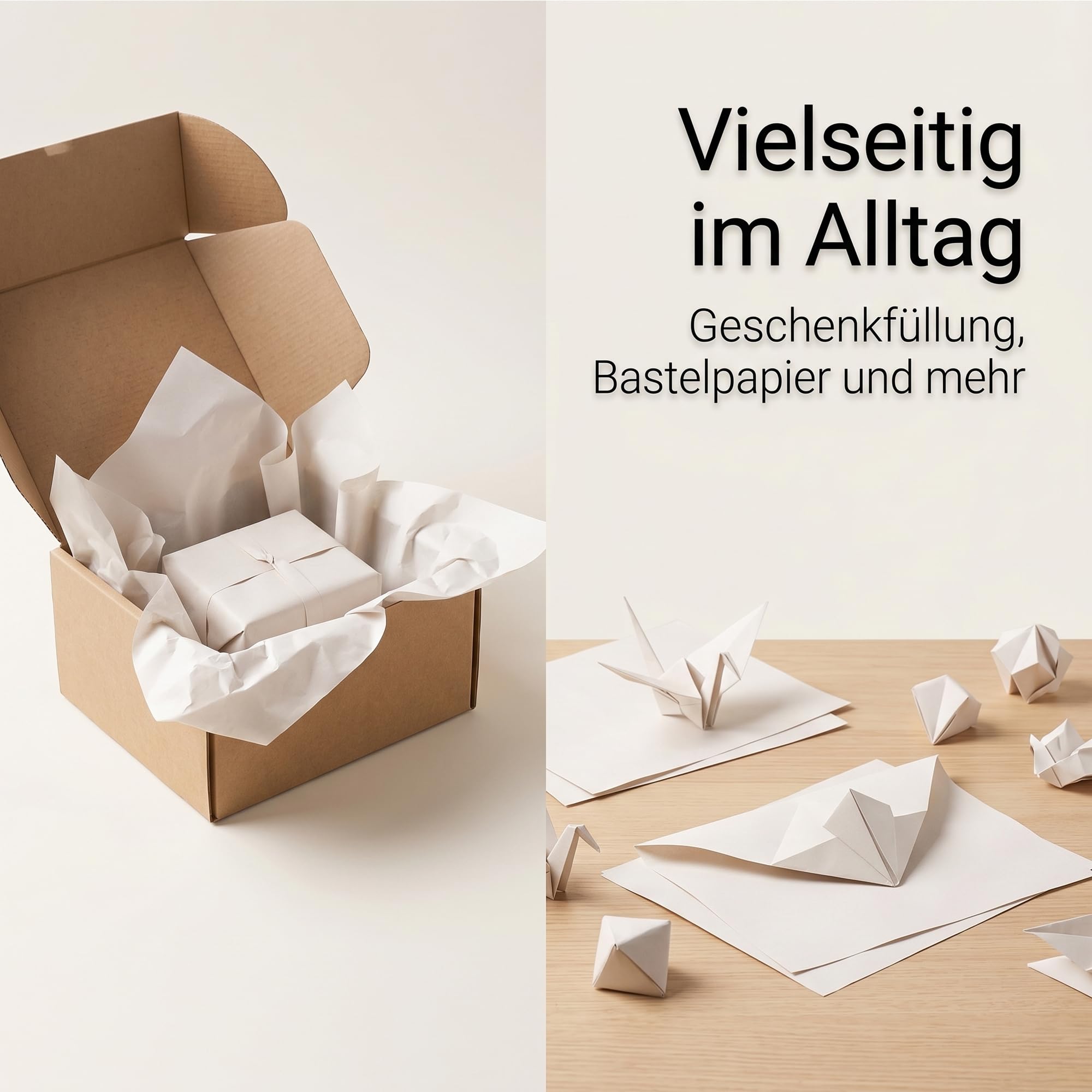 CHUENHEI 500 Stück Packpapier Umzug, 42x29.7cm Verpackungspapier Seidenpapier Verpackungsmaterial, Weiß Umzugspapier für Geschirr Empfindliche Gegenstände Porzellan Glasverpackung