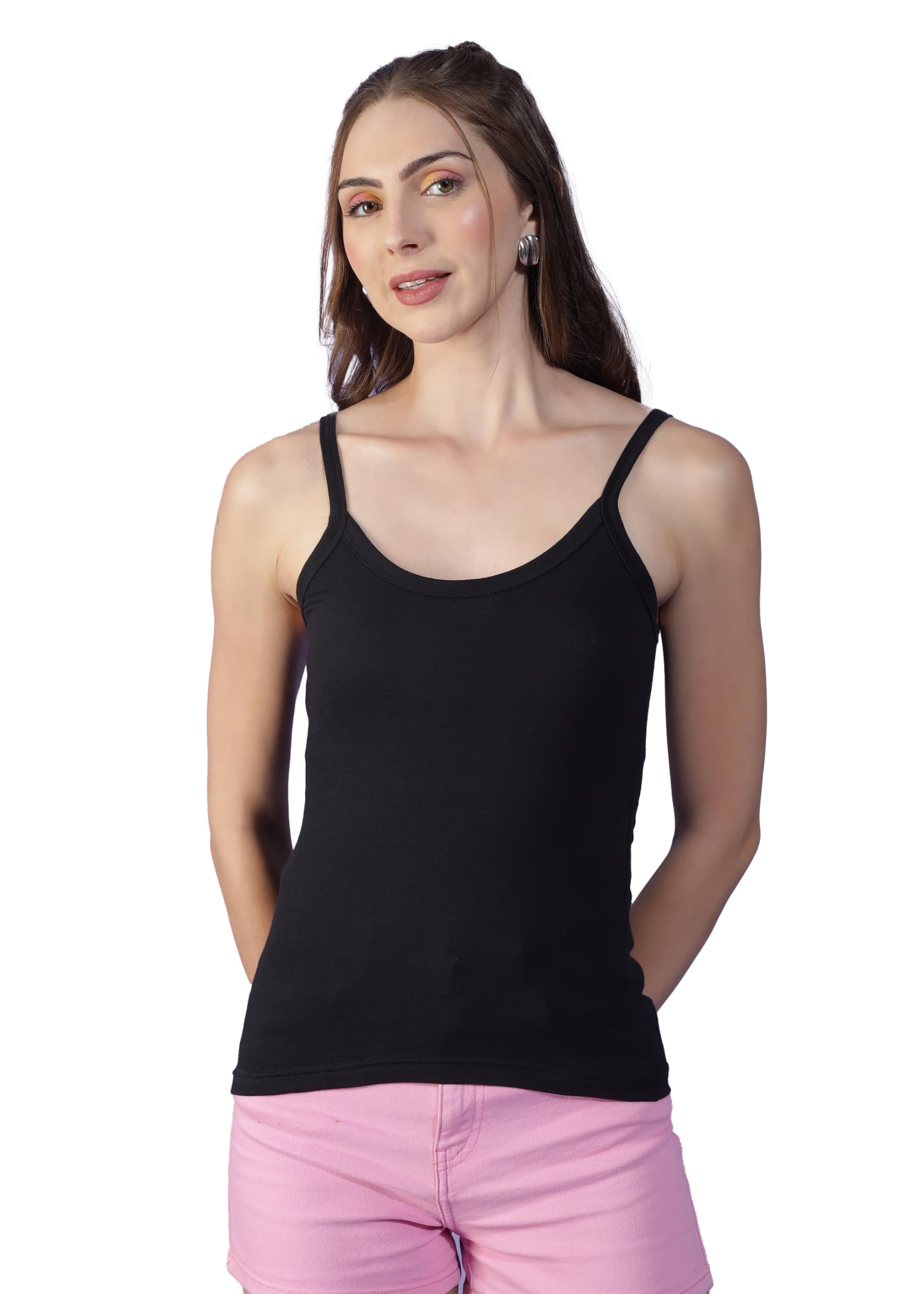 dollar Women's Solid Slim Fit Cami Shirt-picture-21