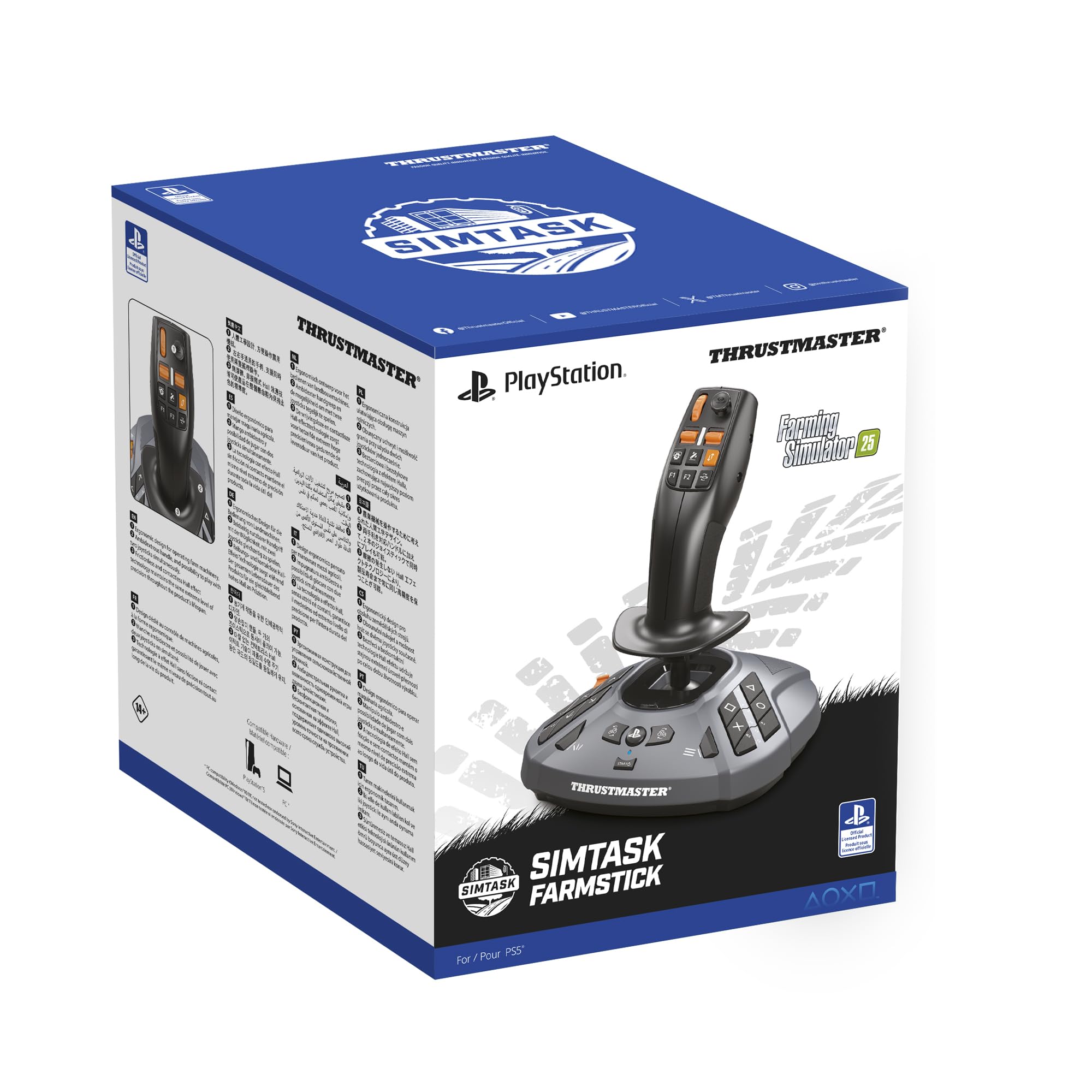 Thrustmaster SimTask FarmStick - Joystick per Simulazione Agricola e Movimento Terra, Controller Multifunzione per PS5 e PC