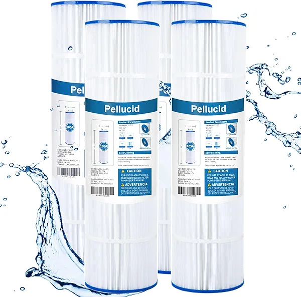 PELLUCID CCP420 Pool Filter Compatible with Pentair Clean and Clear Plus 420, Pleatco PCC105-PAK4, Pentair 178584, Ultral-A6, Unicel C-7471, R173576, 817-0106, Filbur FC-1977, 4 X 105 sq.ft. 4 Pack