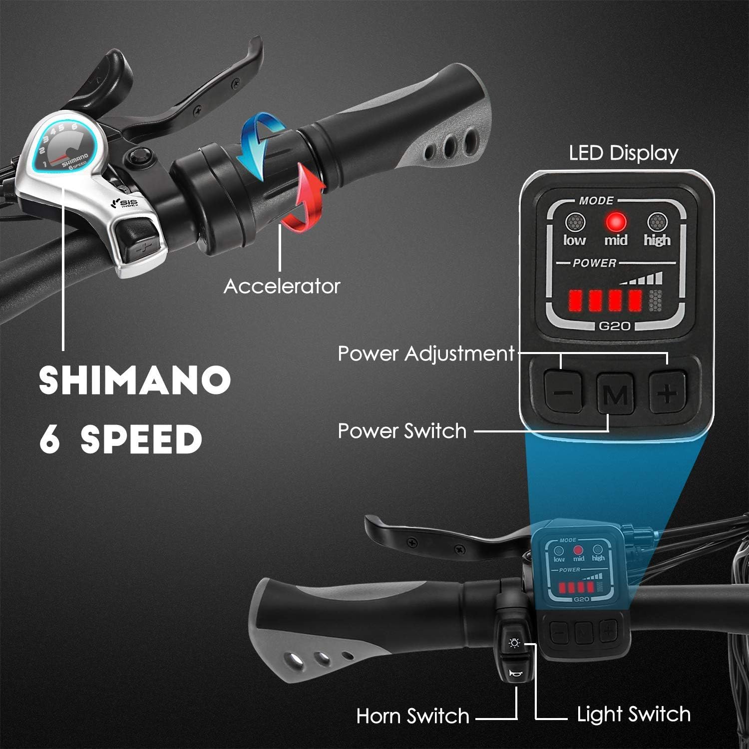 FIIDO D2s Foldable Electric Bicycle Aluminium 16 Inch Electric Bike for  Speed E-Bike Adult 6 with Built-in Lithium Battery 36V 7.8AH Brushless  Motor 250W, grey : Amazon.de: Sports \u0026 Outdoors