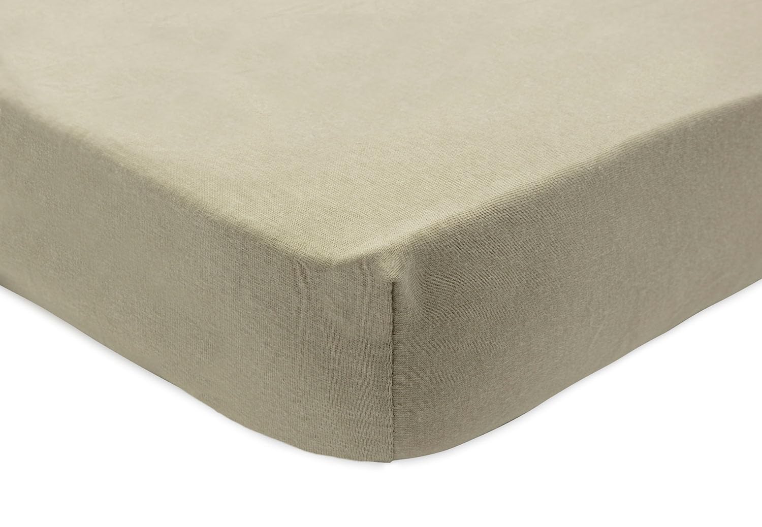 Jollein Jersey Fitted Sheet, Olive Green, 70 x 140 cm, 100% Cotton, Fitted Sheet, Olive Green, 70x140/75x100 cm - Image 3