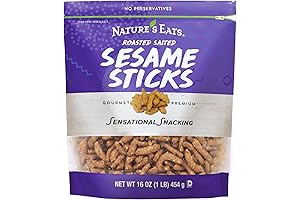 Seasoned Sesame Crackers | Snackable Sesame Sticks 16oz