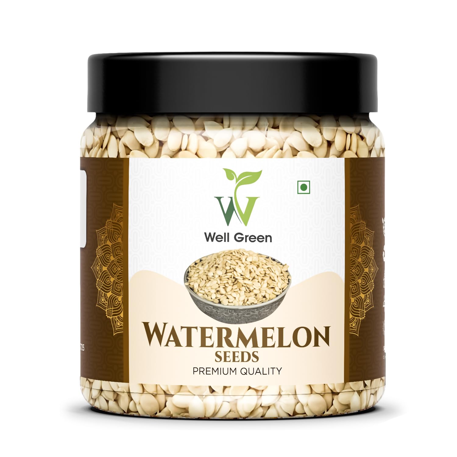 WELL GREEN Fresh Raw Watermelon Seeds for Eating Pure & Natural - 400 Gram | Magaj Seeds Pack | Tarbuj Beej | Rich in Protein | Magnesium & Iron | Potassium | Diet Food