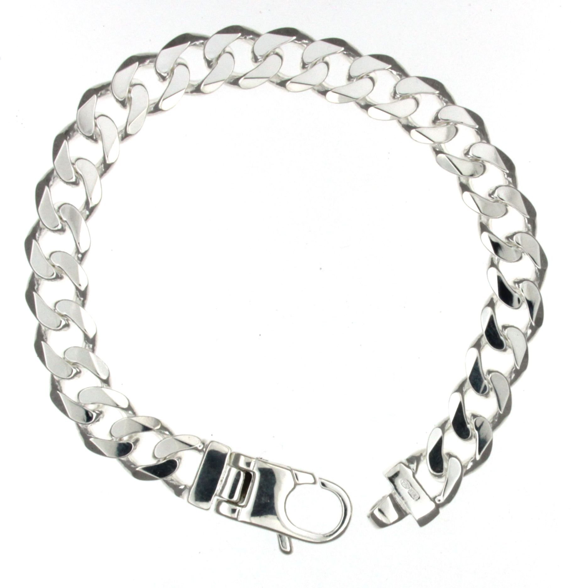 Original italienisches Panzerarmband 925 Silber 10mm breit Länge wählbar Silberarmband Armband Damen Herren Schmuck ab Fabrik tendenze Italy