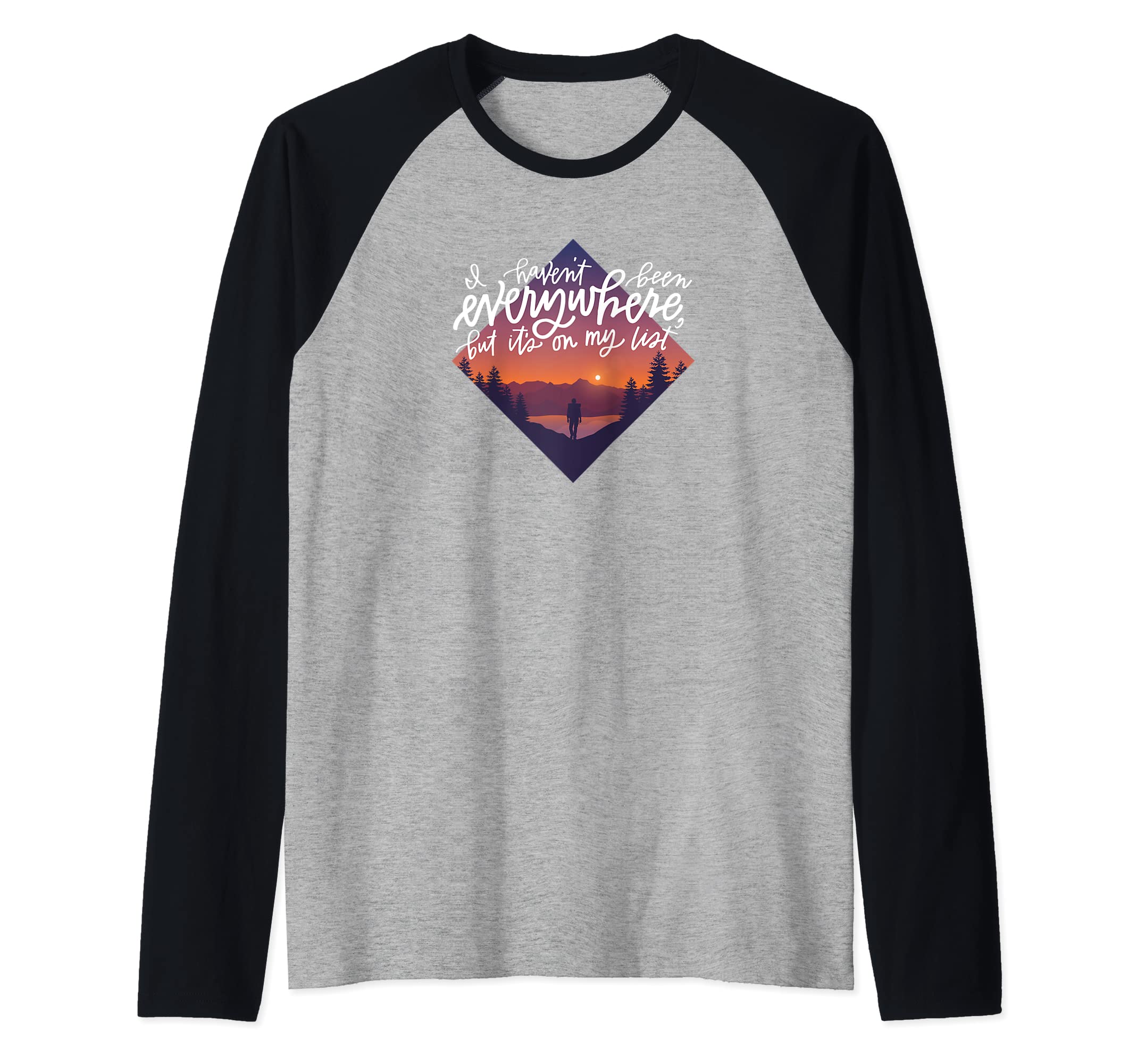 Wanderlust Wandering Travel Camping, Hiking, or Backpacking Raglan Baseball Tee