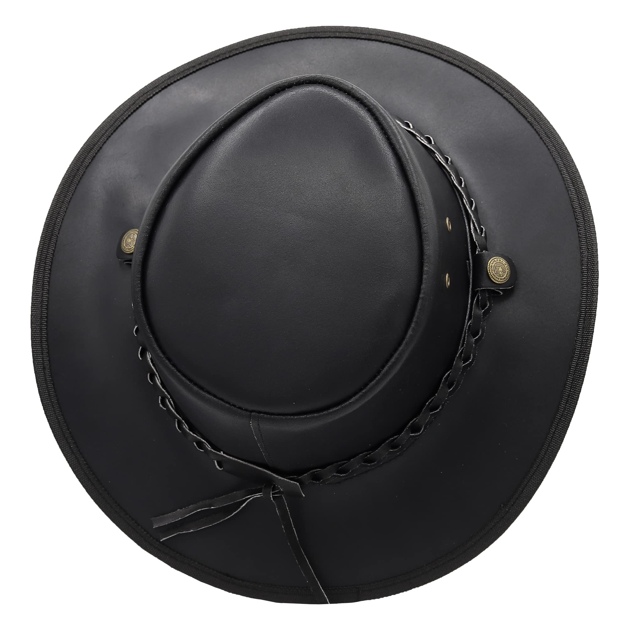 Sidewinder Cappello da Cowboy Stile Western in Vera Pelle Australiana a Tesa Larga in Vera Pelle Resistente all'Acqua Outback Vintage