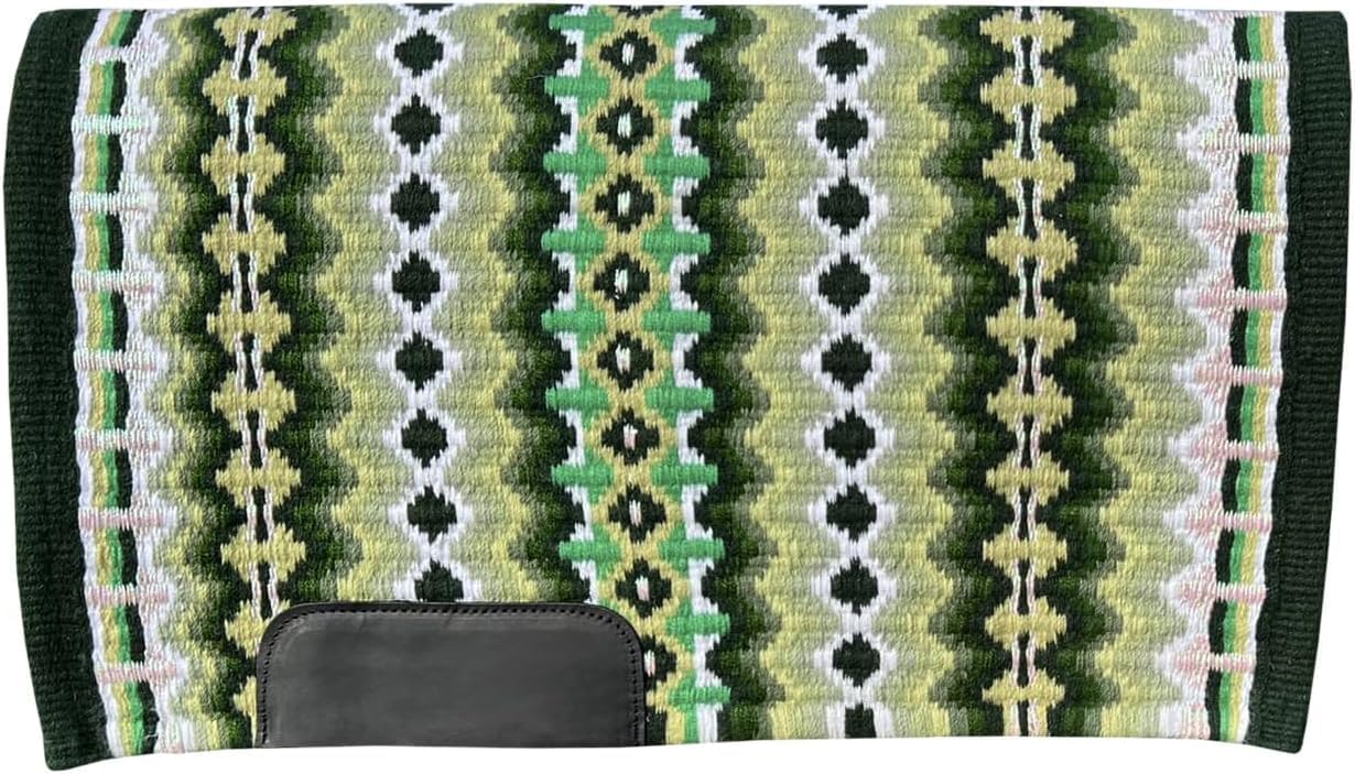 HUMAYL Saddlery Saddle Pad/Blanket for Horses Western Show Horse Saddle Blanket New Zealand Design Handmade Wool Saddle Blanket Top Wool Saddle Pad Regular Size : 34" L x 36" W x 1" inches PAD0117