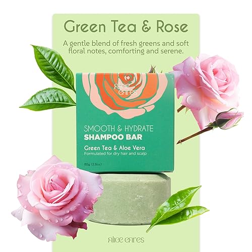 Miniatura 3 de Barra de champú Smooth & Hydrate, pH equilibrado, vegano, sin sulfato, sin parabenos, extracto de té verde, aloe vera y aceite de jojoba, barra de