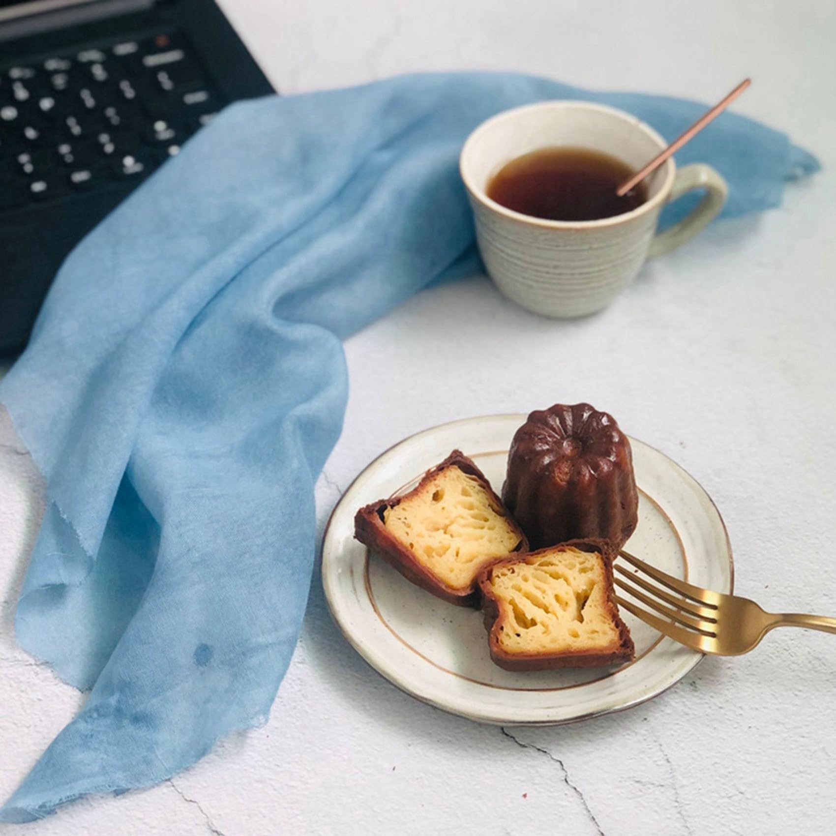 Moule à Canele, Coupe à Muffins à Cannele, Moule à Cannele Antiadhésif 12 Pièces Canneles Gris-Noir