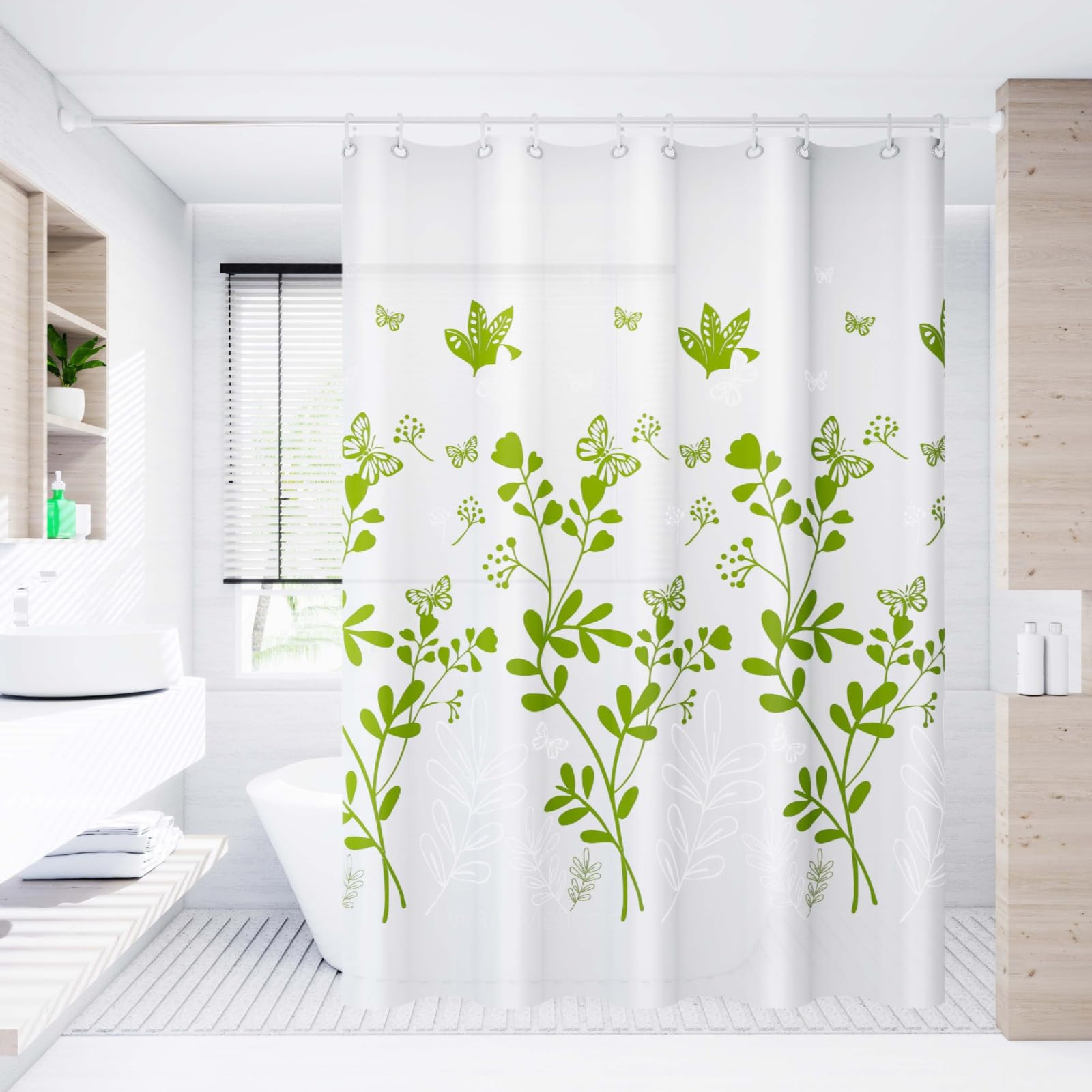 Rideau douche anti moisissure 200X240 fini les sols mouillés