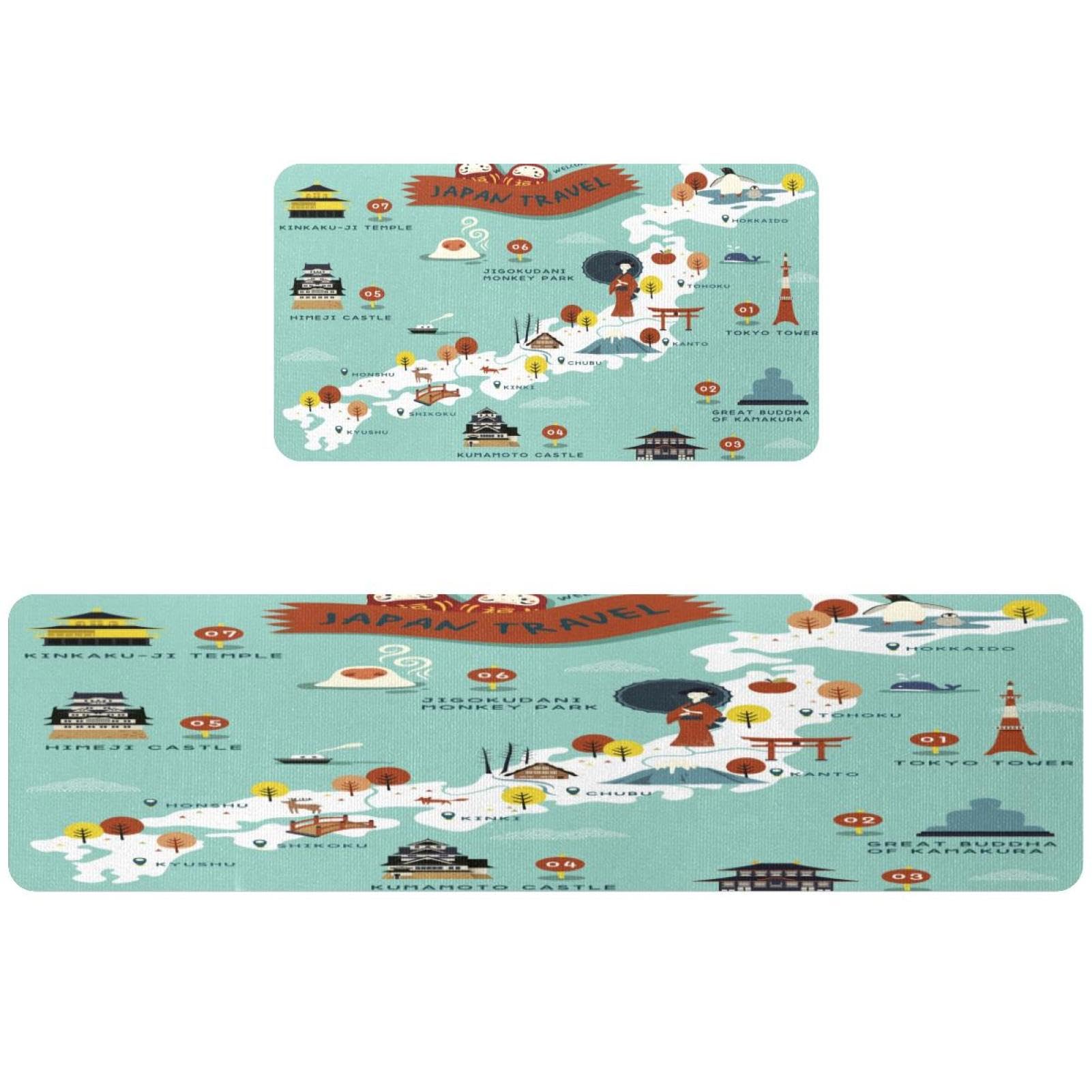 Tapete de cocina de Japón VAPOKF lavable y antideslizante