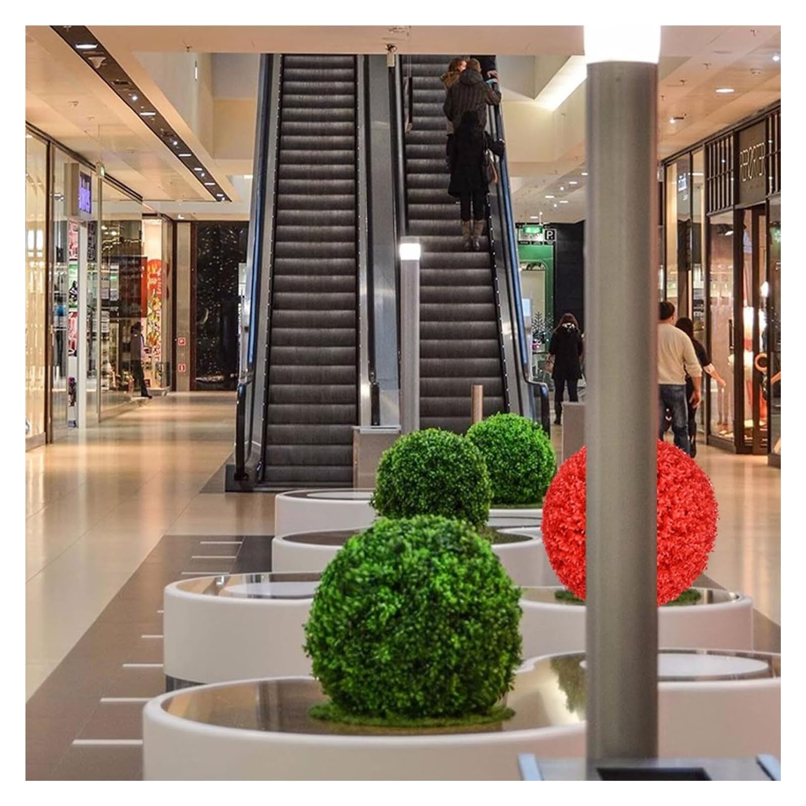 Bolas de césped artificial, bola topiaria de boj artificial, plantas artificiales decorativas de vegetación artificial, esferas grandes for jardín al aire libre, bolas decorativas de boj(Purple,30cm)