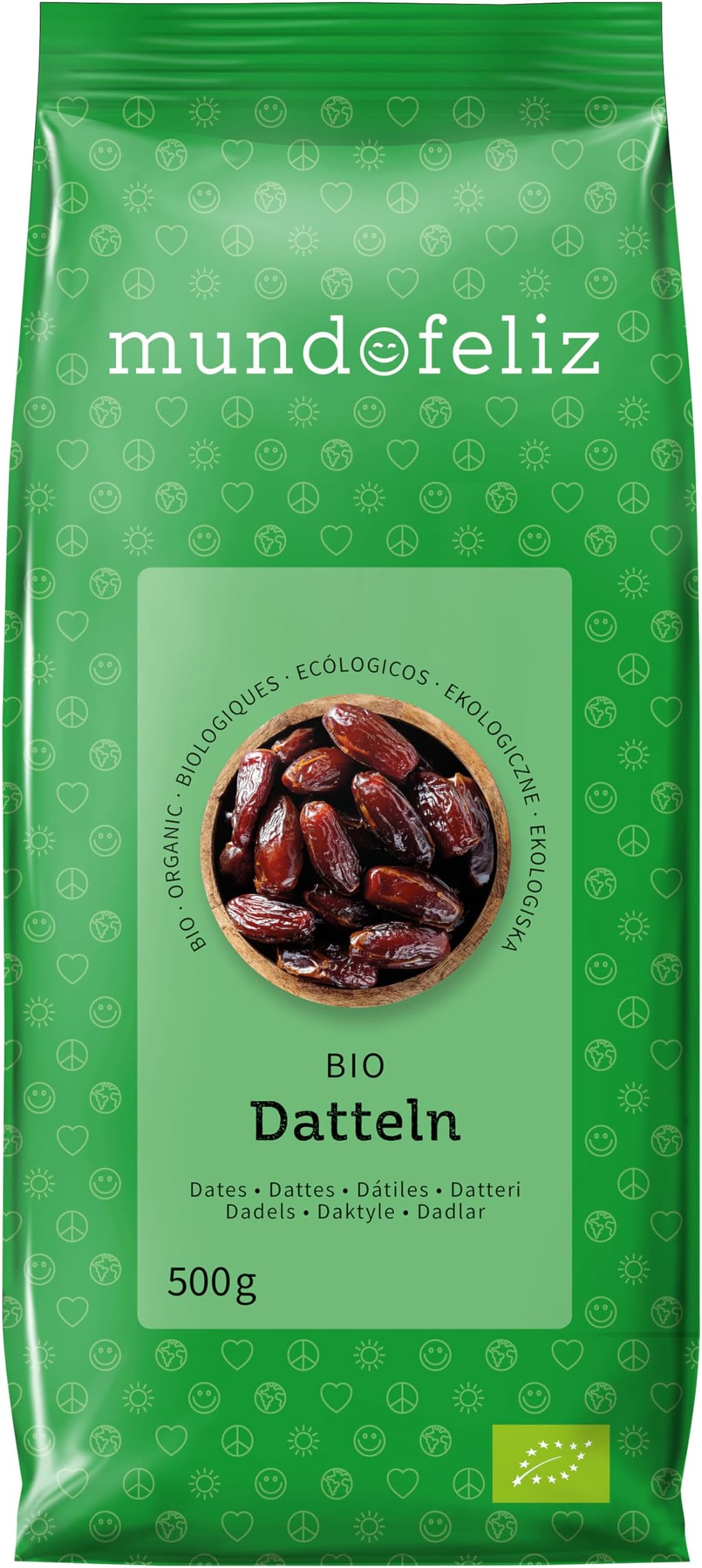 Mundo Feliz - Organic Dried Pitted Dates 2 x 500 g