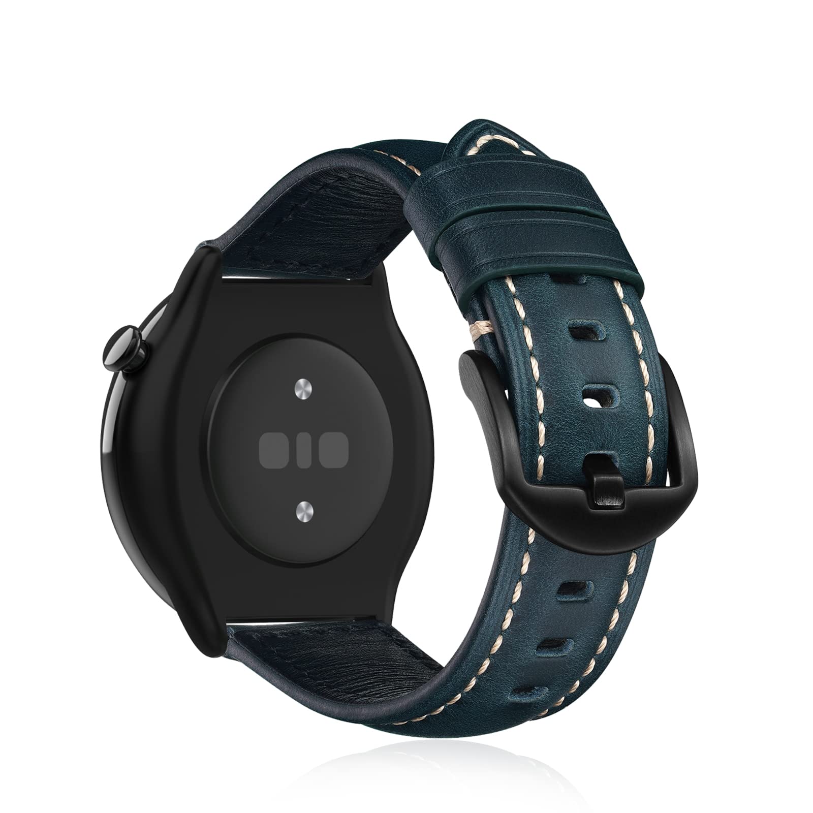 KeeFos Cinturino In Pelle 20mm Per Amazfit T-Rex 3 Pro, Active 2, GTR Mini, GTS 4 E Molti Altri, Donna Uomo