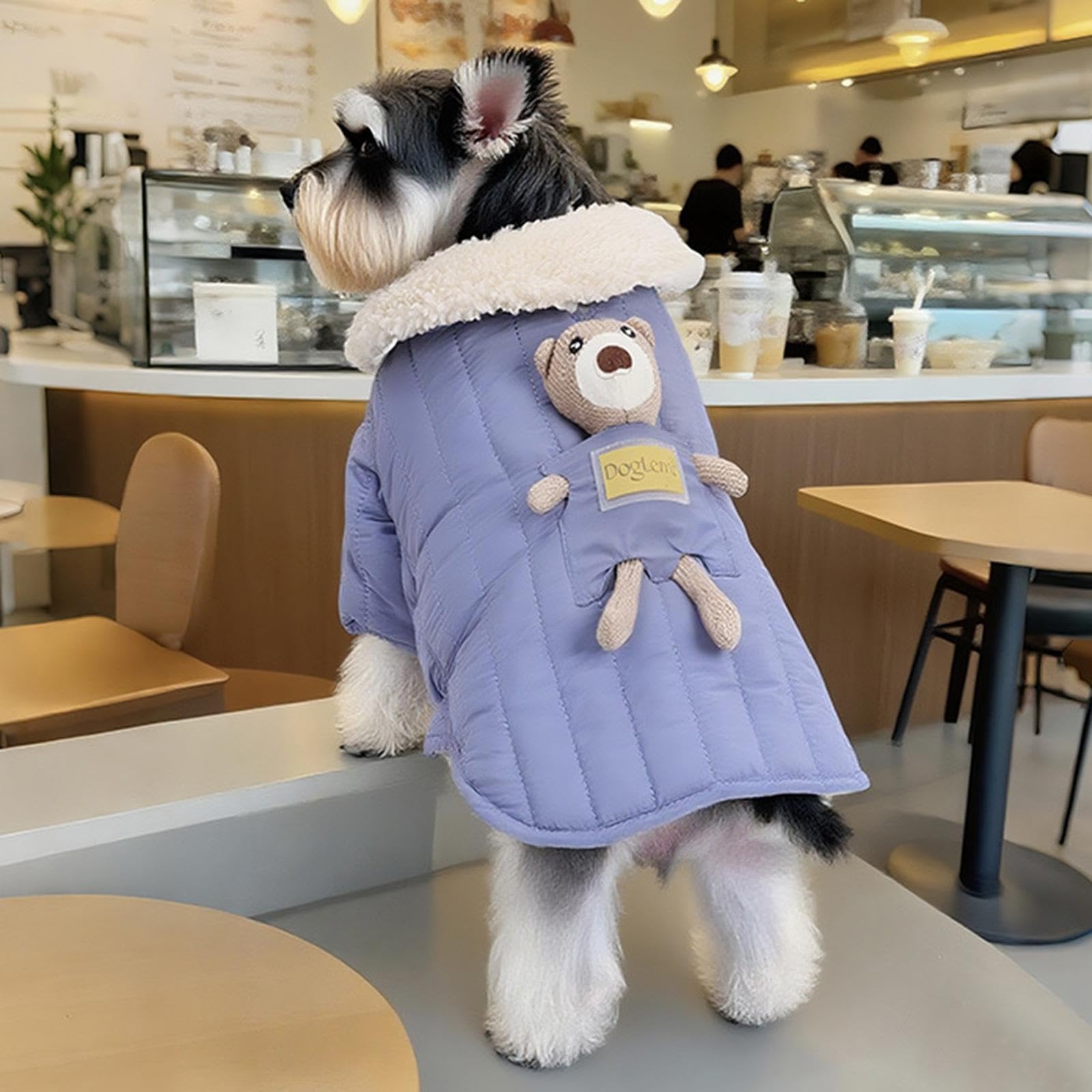 Chaqueta de Invierno para Perro Ropa para Clima Frío Abrigo para Nieve Chaleco de Poliéster con Forro Polar Cálido Adecuado para Otoño E Invierno, Blue M