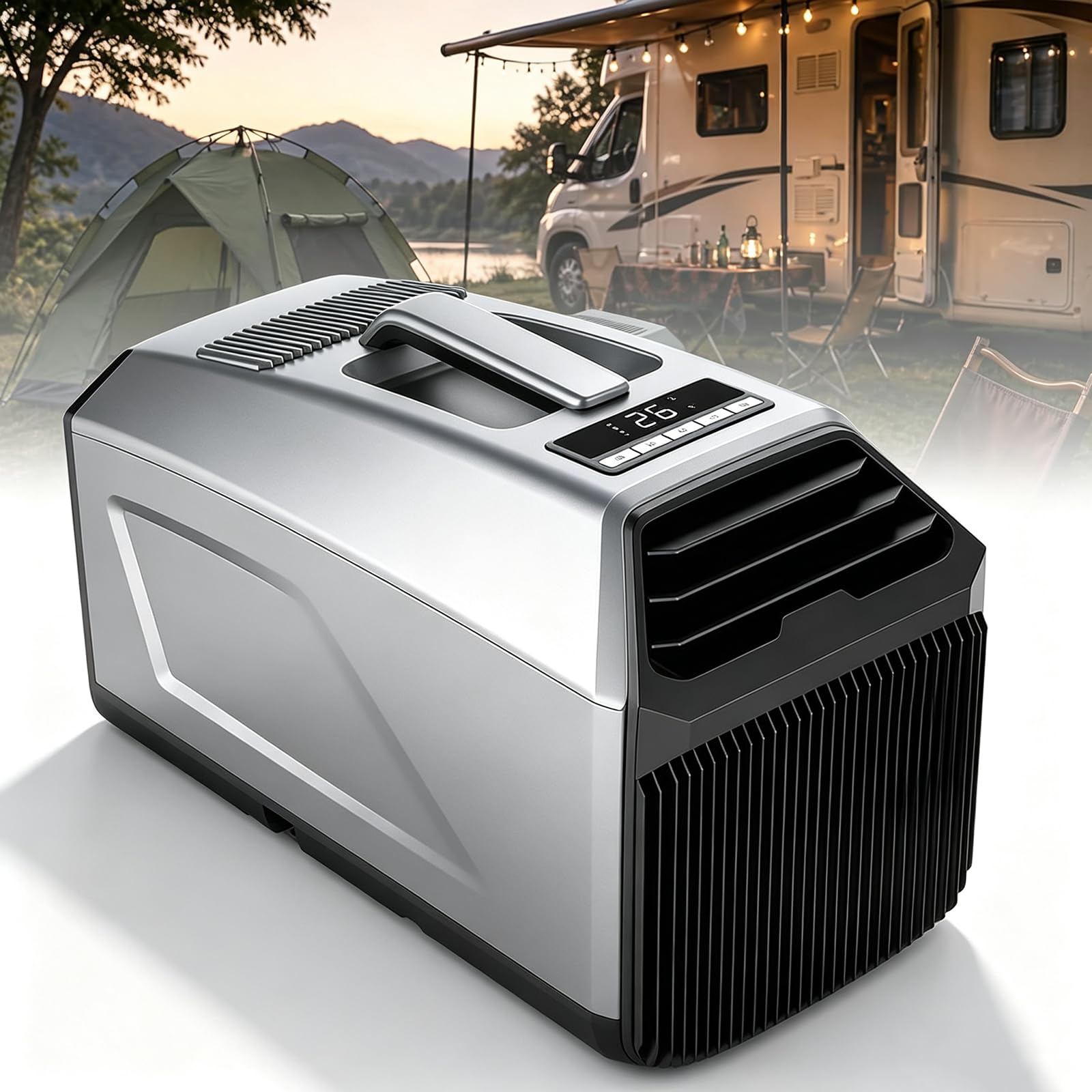WIANQIAN Small Portable Air Conditioner with WiFi and Remote 5000BTU-Grey