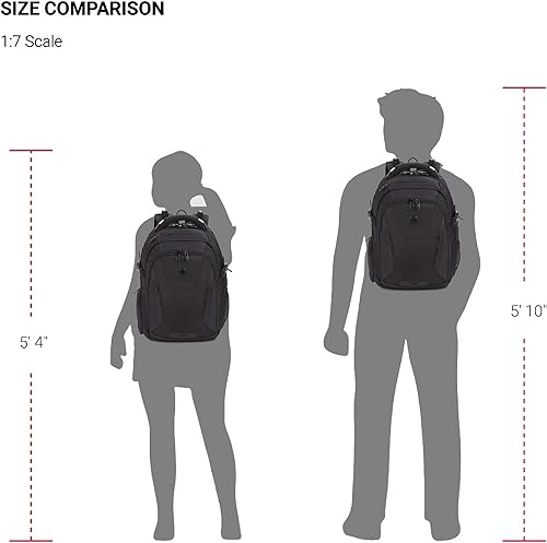Miniatura 8 de SwissGear - Mochila con compartimiento para laptop y puerto USB serie ScanSmart 5358 Mochila para laptop resistente a la abrasión y fácil de llevar,