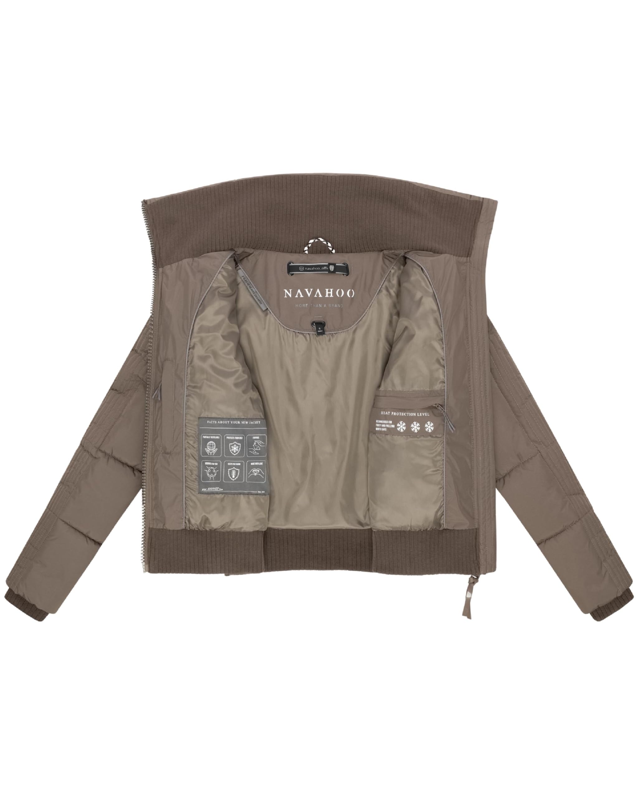 Navahoo Damska kurtka polarowa z wysokim kołnierzem Teddyzone 14 XS-XXL