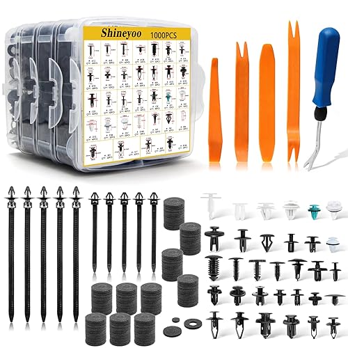 Kit de 1115 clips de plástico para panel de automóvil, clips de remache para guardabarros, 32 tamaños más populares, kit de clips de retención para