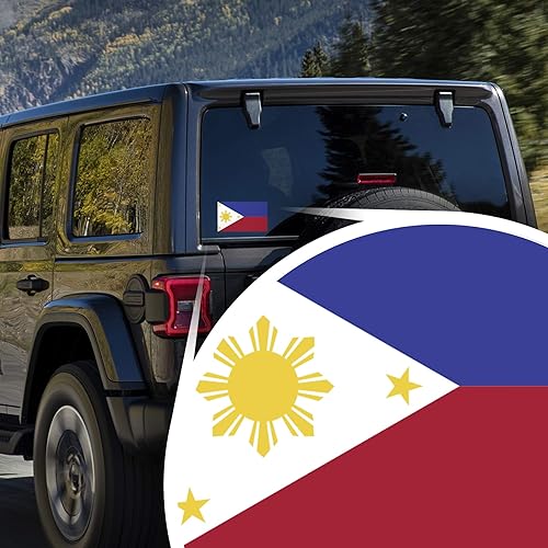 Miniatura 4 de Pegatina de vinilo de la bandera de Filipinas Pinoy Pilipinas Filipinas Filipina parachoques ventana coche 5 pulgadas por 3 pulgadas calidad premium