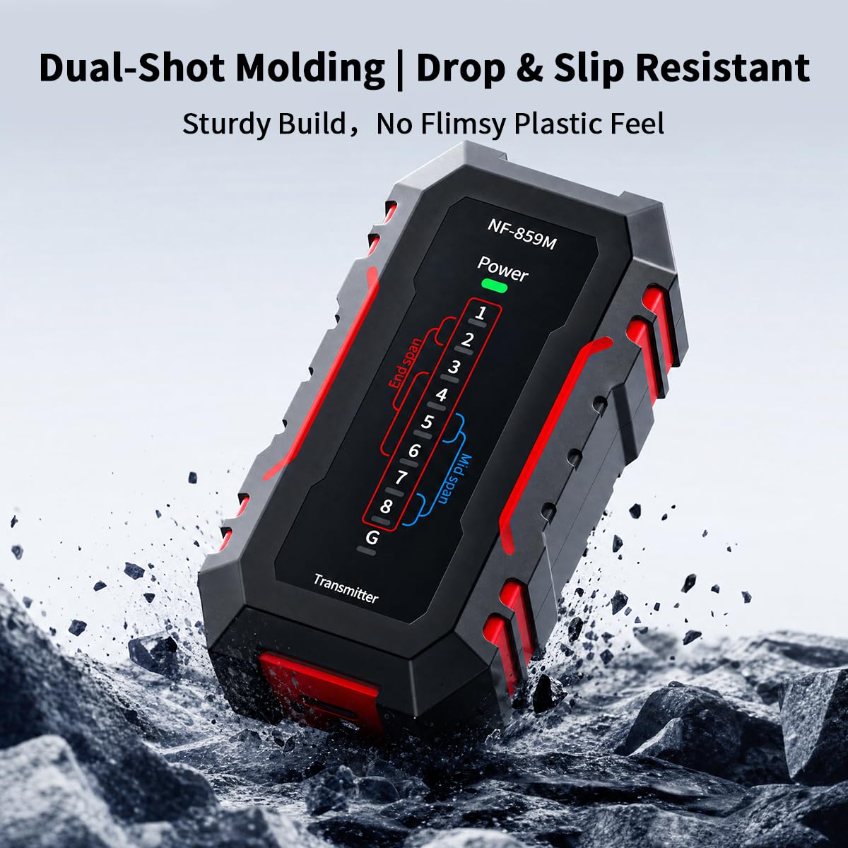 NF-802MG Tester per cavi di rete con POE/Cat5/Cat5e/Cat6/Cat6a CAT3 Linea telefonica RJ11 RJ45 Ethernet LAN Cavo telefonico Finder con funzione toner (nuova versione 2025)