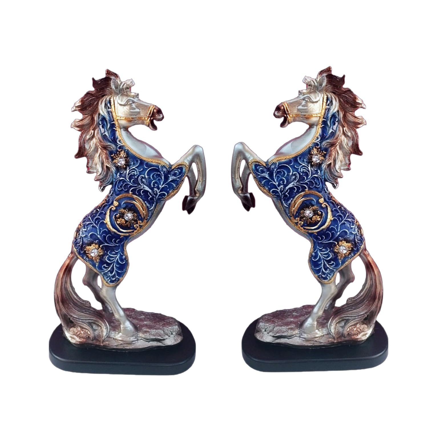 Statues de cheval sautant de 31,8 cm - Sculptures artistiques haut de gamme pour intérieur