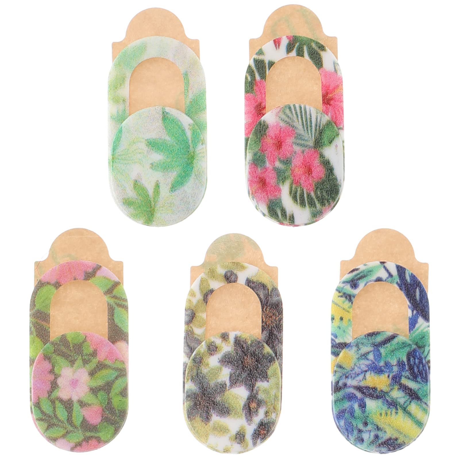 heallily 5pcs ultra- thin slide laptop webcam cover floral pattern laptop camera covers laptop accessories