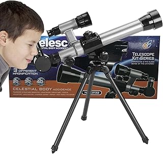 Telescope for Kids,20x-30x-40x Astronomical Telescope Finderscope with Tripod | Students Observation Tools for Stars, Animals, Telescope with Compass for Astrophile Halatua