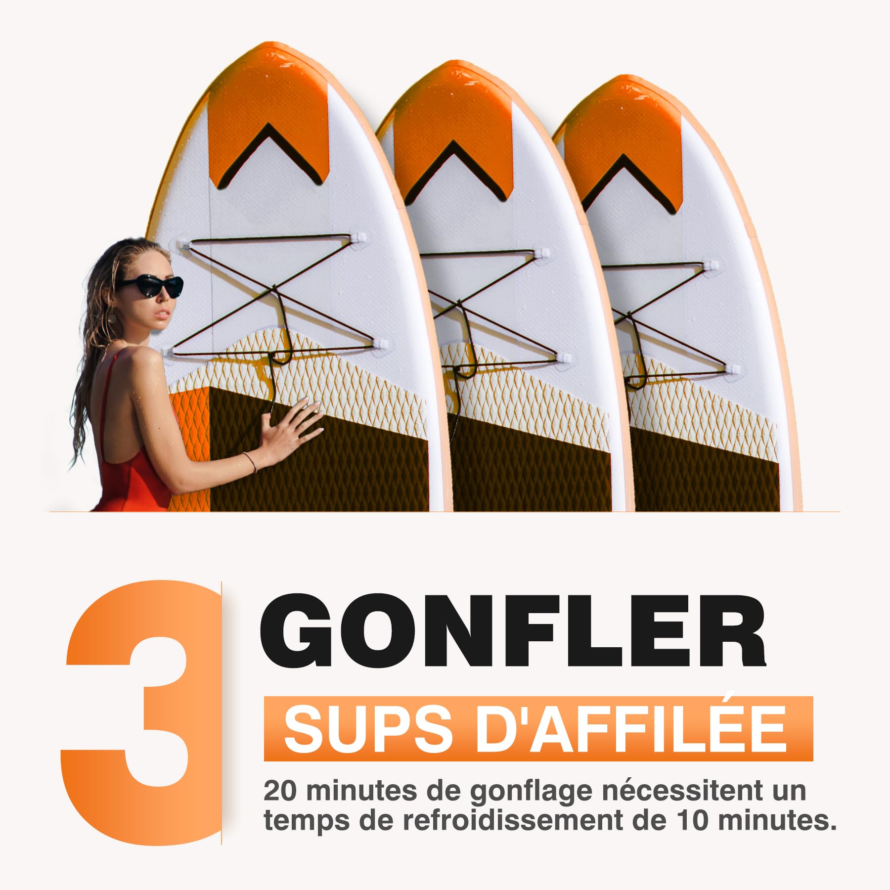 Pompe électrique SUP 20 PSI – Pompe à air double moteur avec arrêt automatique, adaptateur de voiture 12 V pour planches gonflables, kayaks, bateaux – Gonflage silencieux et rapide