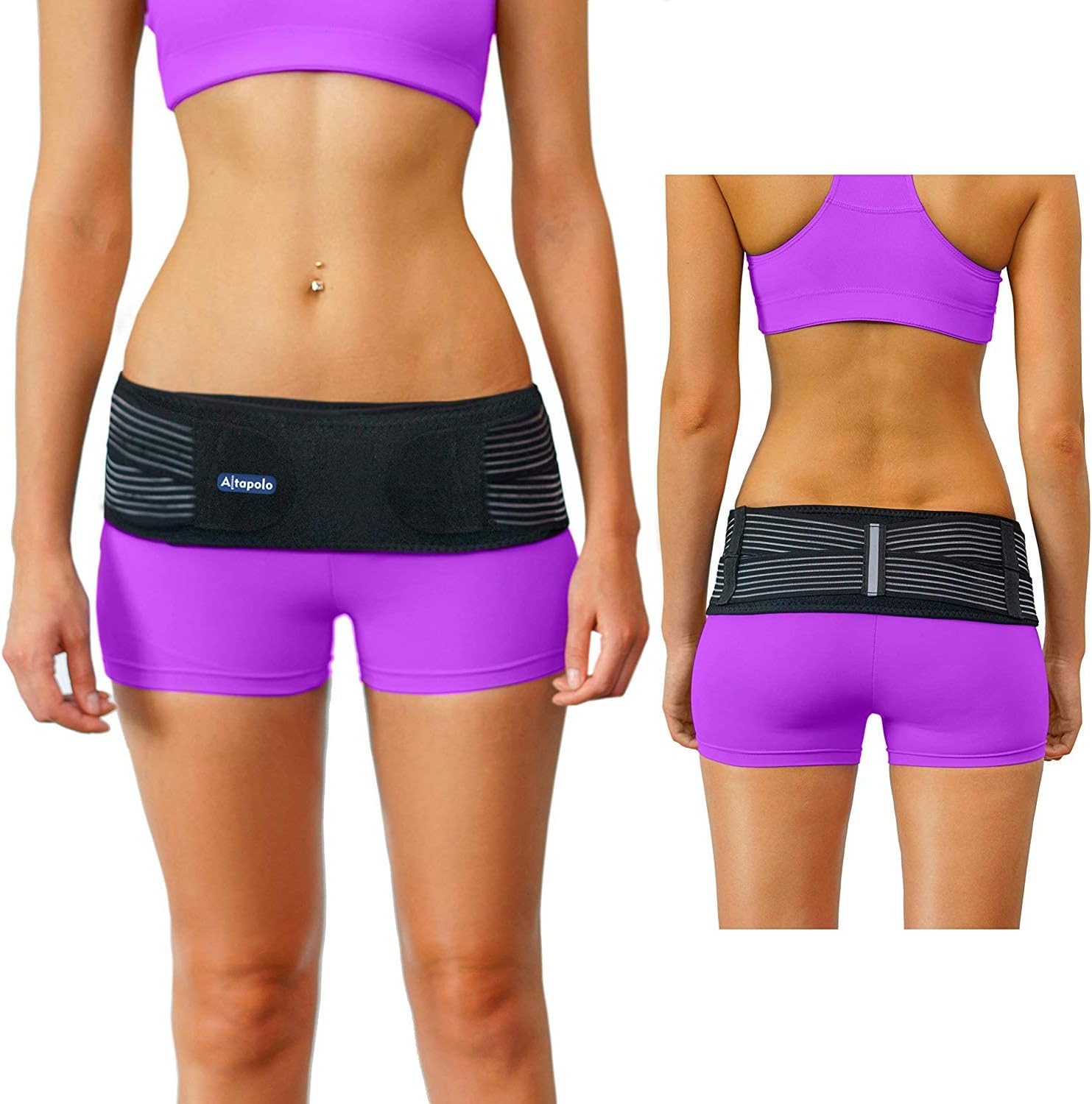 Altapolo Si Belt - Sacroiliac Belt for Women and Men, Si Joint Hip Brace for Lower Back, Leg and Pelvic Support, Lumbar Nerve and Sciatica Pain Relief - Trochanter Belt for Pelvic Tilt Correction