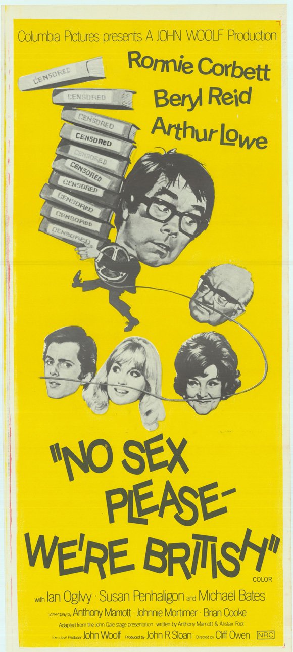 No Sex Please Were British Movie Poster 27 94 x 43 18 cm  