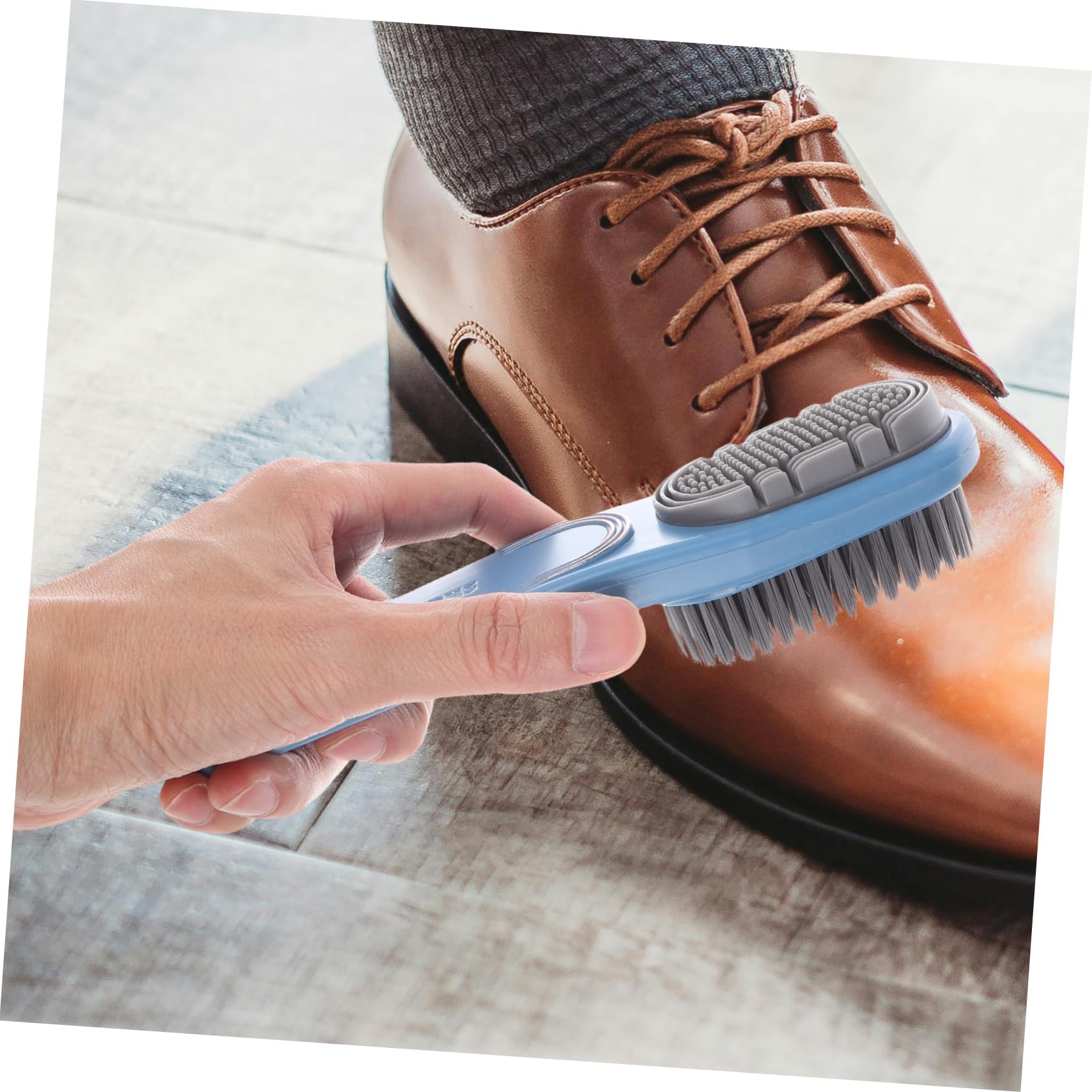 5 Stück Shoe Cleaning Brush Seitige Lederpflegebürste für Schuhe Handtaschen Mäntel Polstermöbel Sanfte Haarverlust Vielseitiges Reinigungswerkzeug für Kleidung Möbel