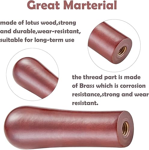 Miniatura 8 de LitKiwi Mango de grifo de cerveza de 4 piezas, grifo de madera de alta calidad, mango de estilo clásico negro rústico, rosca de 38 a 16 para la