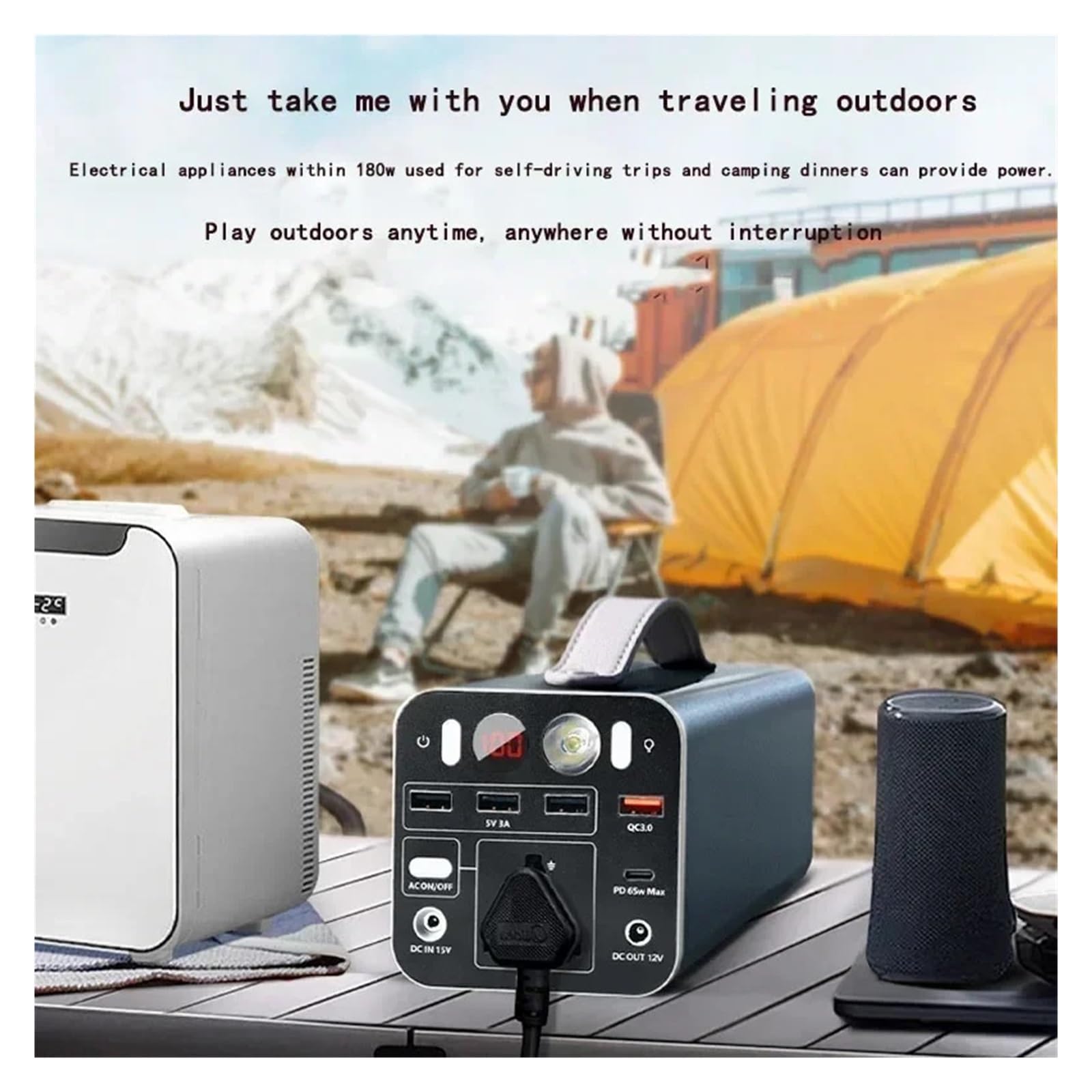 42000mAh Portable Puissance 150W Station Générateur Batterie AC DC Sortie Chargeur Extérieur Alimentation De Secours Externe Recharge Ultra Rapide